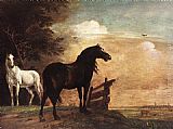 Paulus Potter Horses in a Field painting